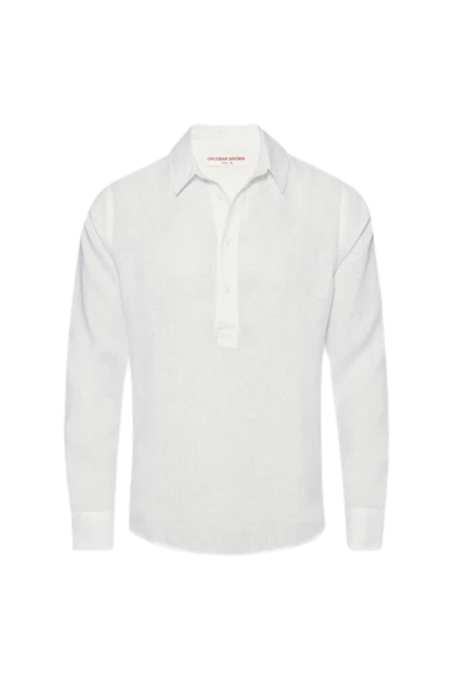 Linen Polo Shirt — White