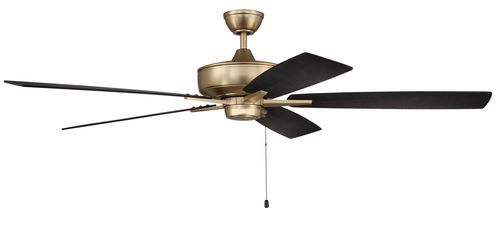 Satin Brass 60"Ceiling Fan from the Super Pro 60 Collection