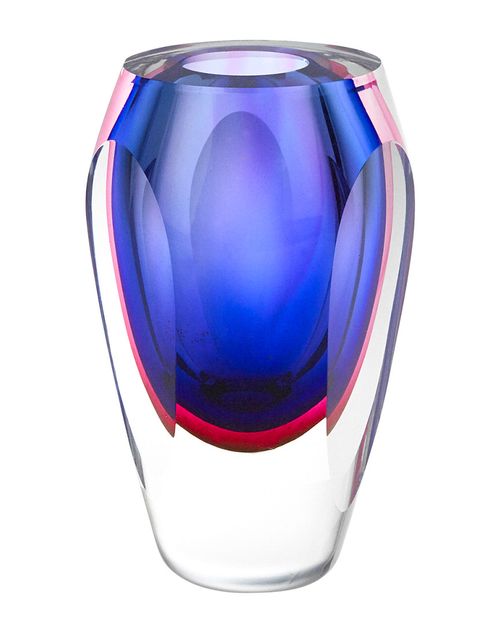 Essence Murano Style Art Glass Violet Vase