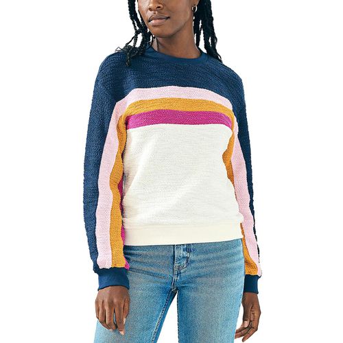 Womens Organic Cotton Striped Pullover Sweater