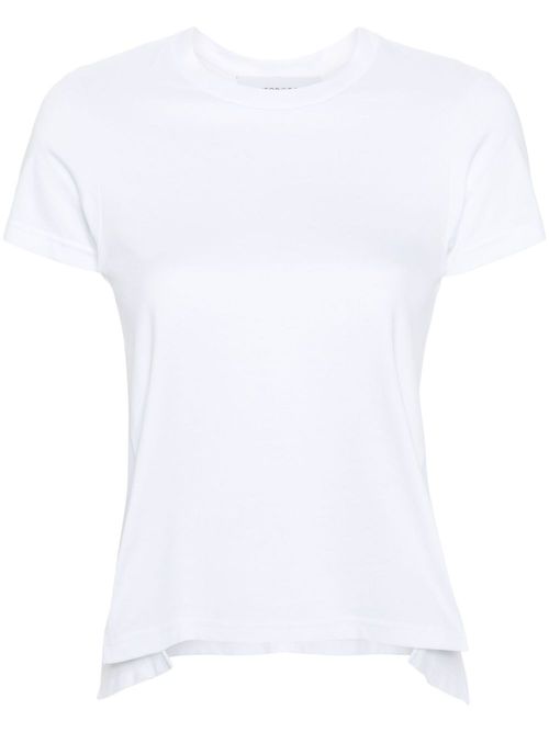 Volant asymmetric T-shirt - White