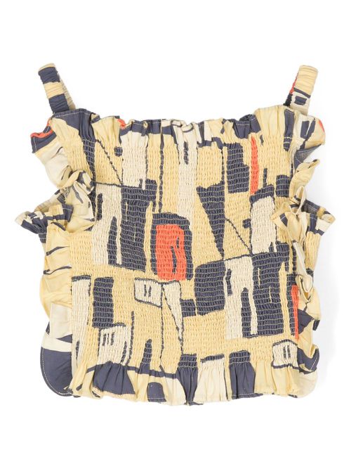 Goldfinch geometric-print top - Yellow