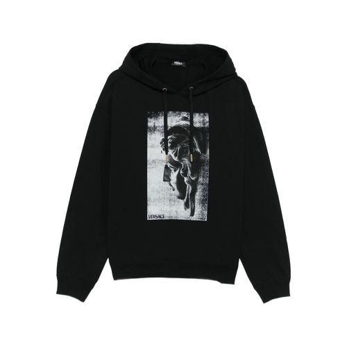 Statue-print Cotton Hoodie
