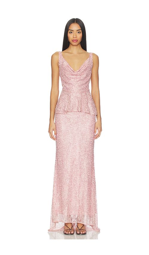 AKNVAS Klara Beaded Gown in Pink. - 2 also