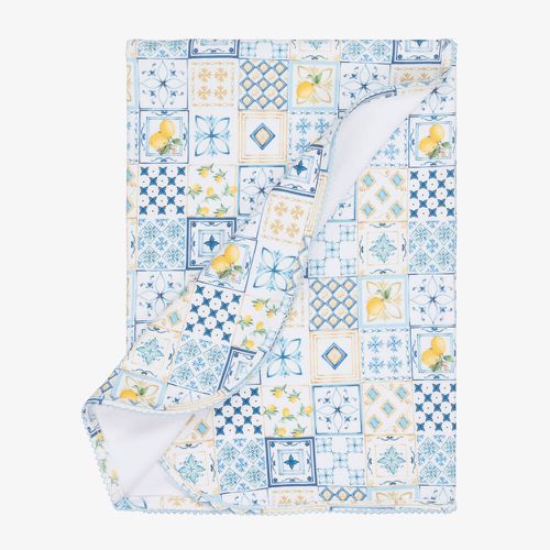 Blue Porcelain Supima Cotton Blanket (80Cm)