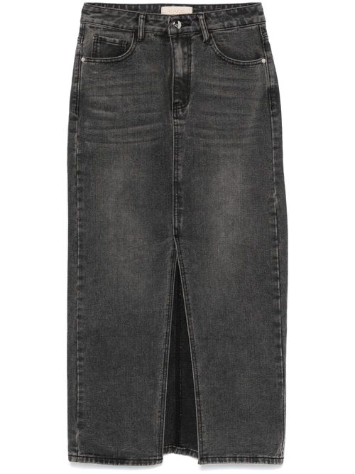 Denim midi skirt - Grey