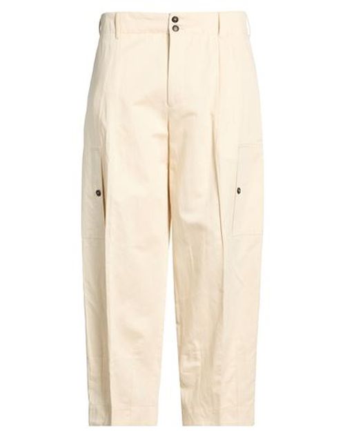 Man Pants Cream Size 36 Cotton, Linen