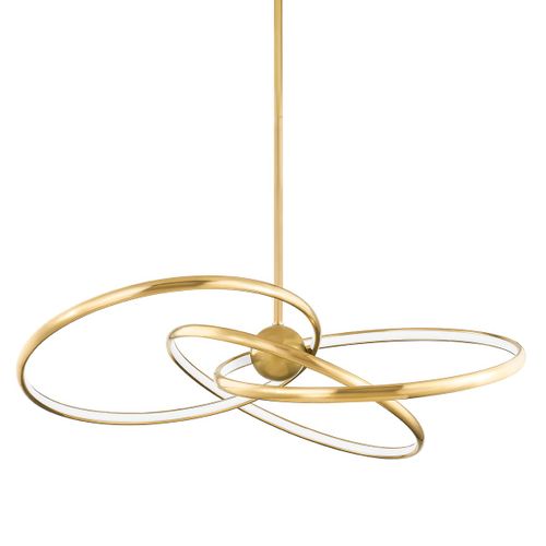 Vintage Brass LED Chandelier from the Alula Collection