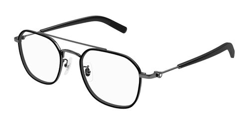 Montblanc MB0391OA Asian Fit 002 Men's Eyeglasses Black 51 - Blue Light Block Available