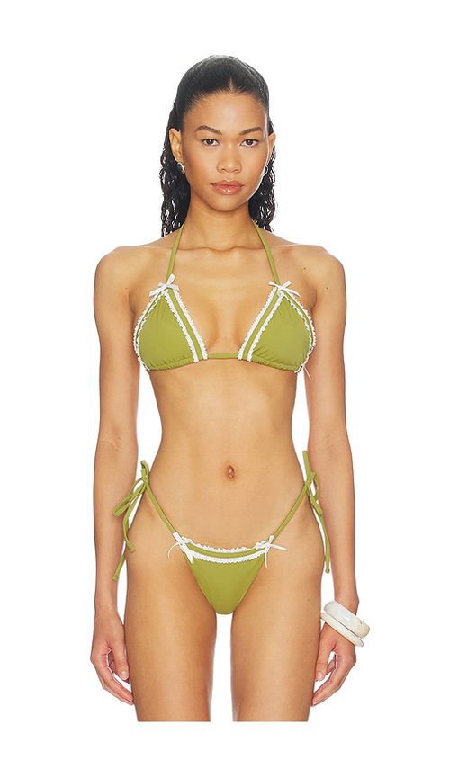 LIONESS x REVOLVE Azuri Bikini Top in Olive. - XXS also in XS, S, M