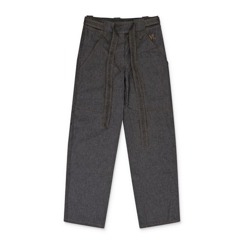 GREY CARROTS STRAIGHT PANTS