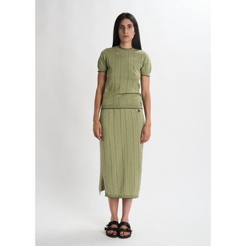 Ribbed Wool Trousers — Khaki