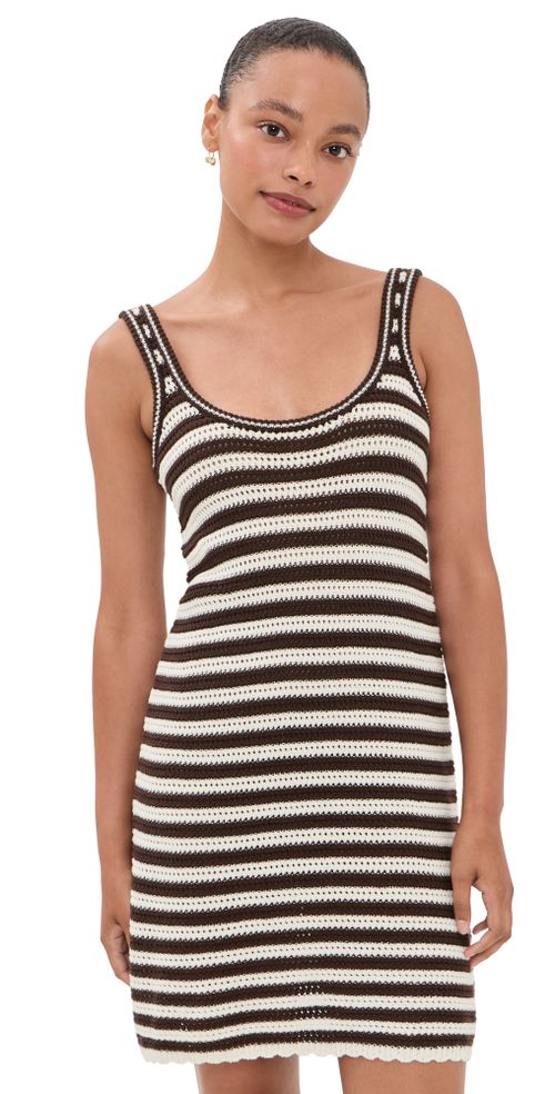 Archive Sweater Mini Dress Brown/White Stripe
