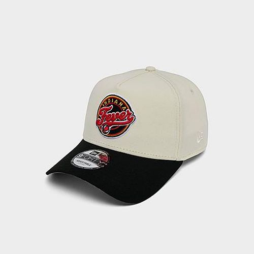 Indiana Fever WNBA 9FORTY A-Frame Snapback Hat in Chrome/Black