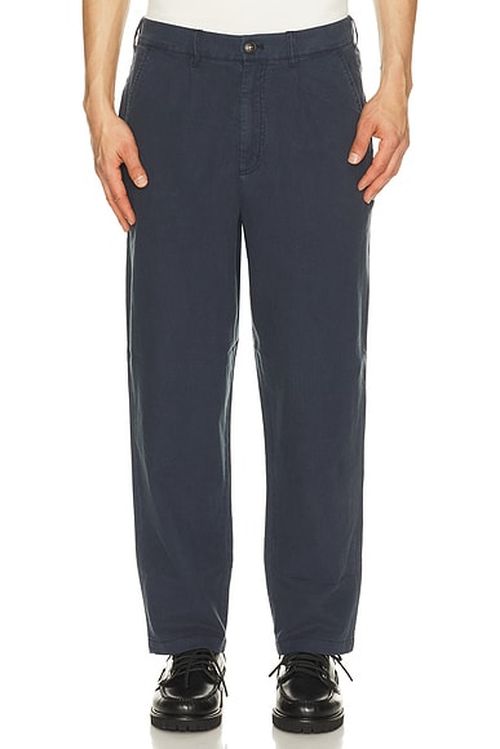 Barbour Cotton Linen Relaxed Trousers in Navy - Blue. 30 also