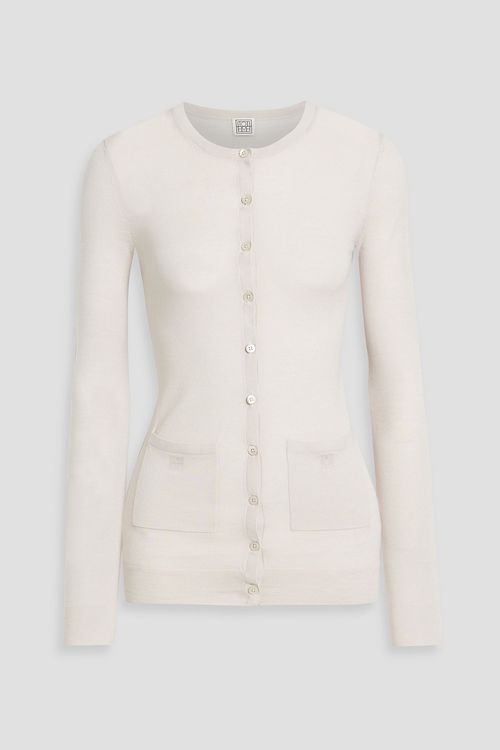 Merino wool cardigan - White - XXS