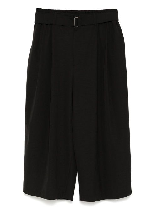 SONGZIO belted crop wide pants - Black