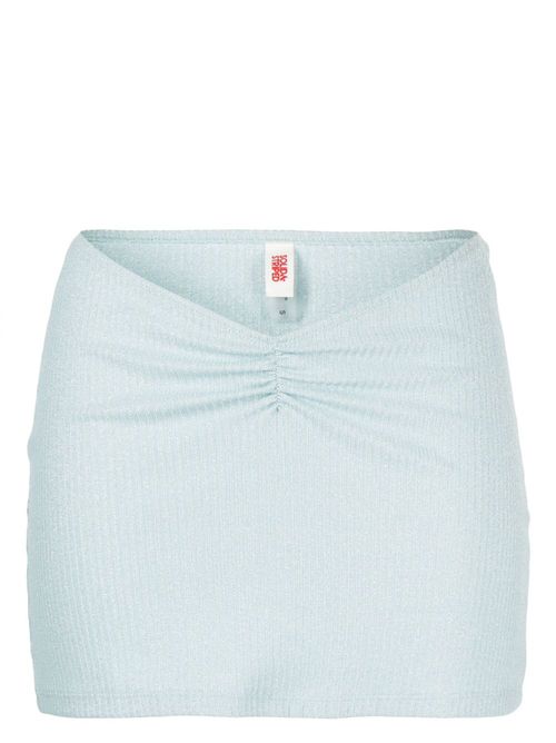 Ribbed mini skirt - Blue