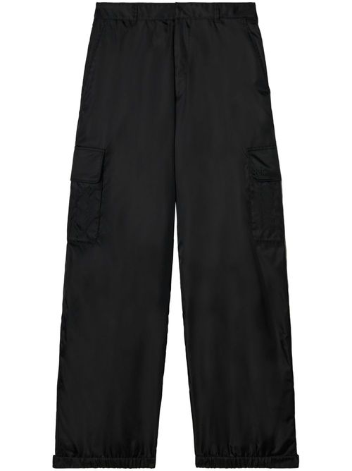 Mid-rise cargo trousers - Black