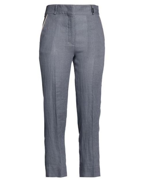 Woman Pants Light grey Size 4 Linen