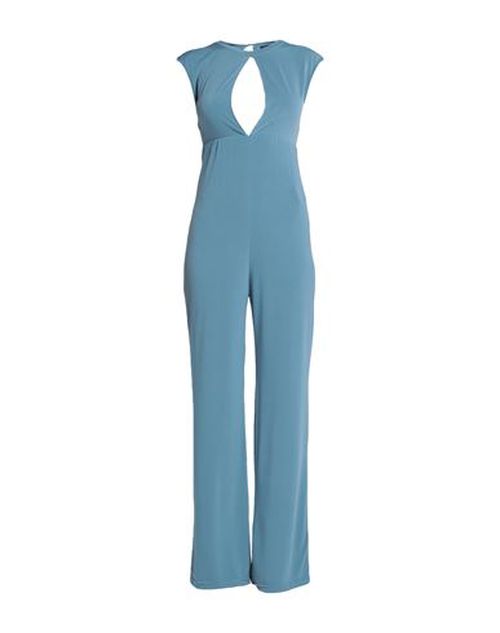 Woman Jumpsuit Pastel blue Size L Viscose, Polyester, Elastane