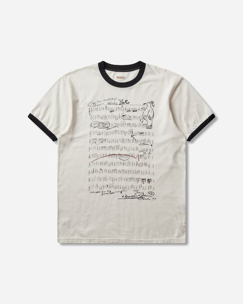 Men s 20/-Jersey Ringer T-Shirt Boro Elegy Ecru