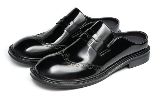 Santimon Men’s Mules Penny Loafer Slip-On Dress Shoes