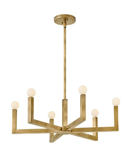 Heritage Brass LED Chandelier from the Ezra Collection