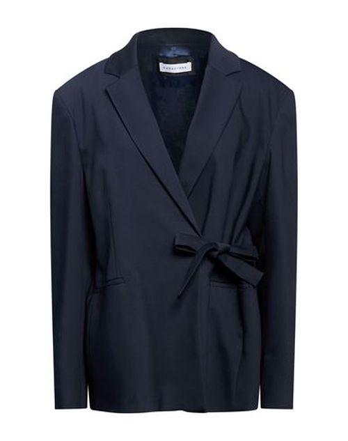 Caractère Woman Blazer Midnight blue Size 10 Cotton, Polyamide, Elastane