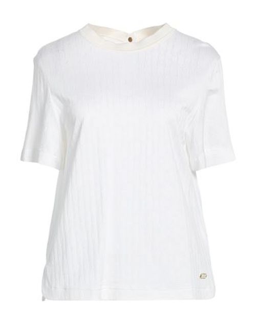Woman Top White Size 10 Viscose, Cotton, Metal