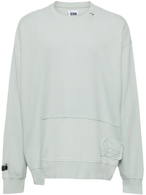 Asymmetric cotton sweatshirt - Green