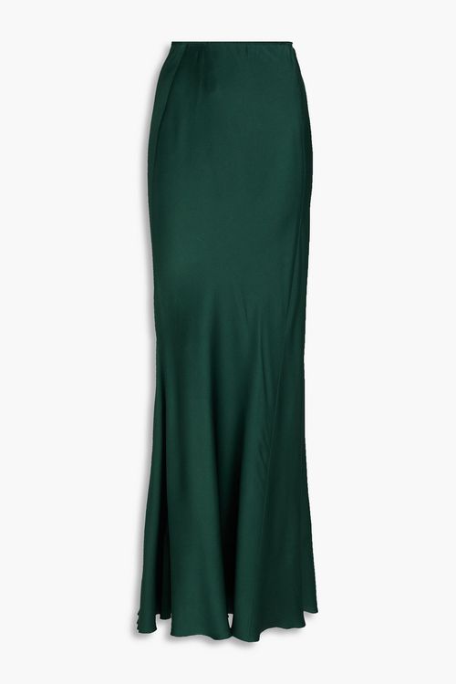 Satin-crepe maxi skirt