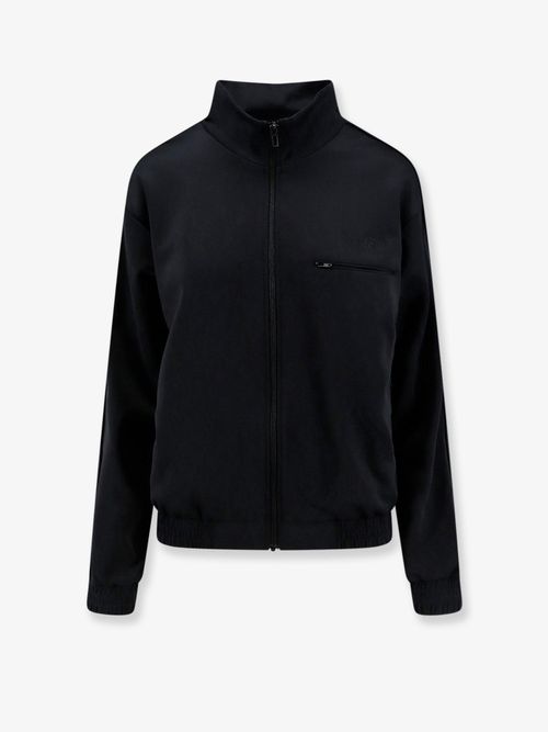 Numeric Signature Embroidered Sweatshirt — Black