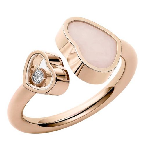 18k Rose Gold Happy Hearts Diamond Ring