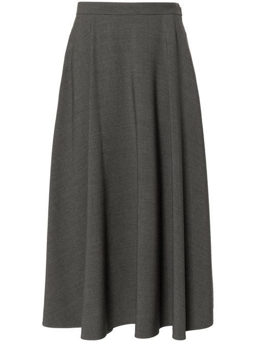 VLogo A-line midi skirt - Grey