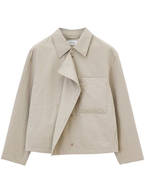 Asymmetric box jacket - Neutrals