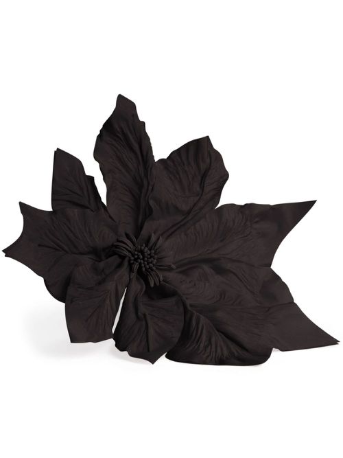 Pavot Flower pin - Black