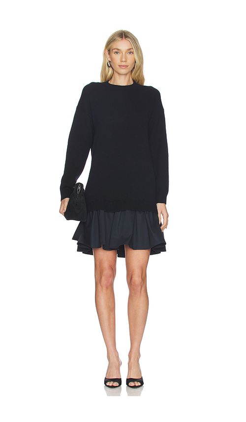 NAADAM Premium Cashmino Mini Dress en Black. L. Also en M