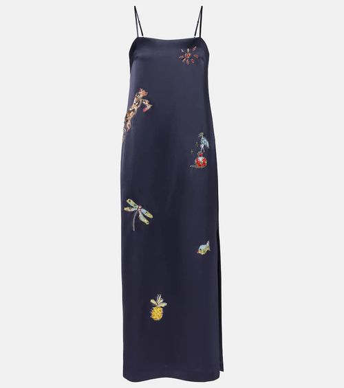 Alémais x Anouk Colantoni Fontaine slip midi dress