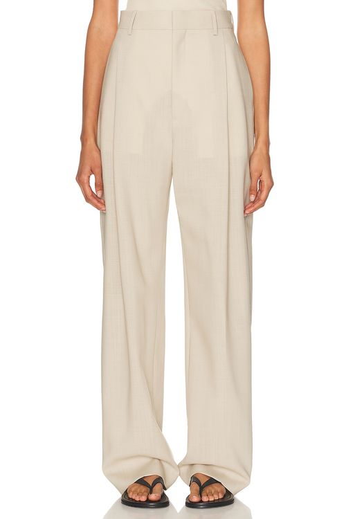 WARDROBE.NYC Mid Rise Trouser in Sand - Beige.  S also in