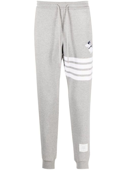 Hector-embroidered track pants - Grey
