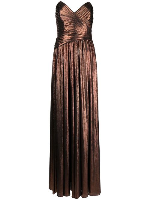 Waldorf floor-length dress - Brown