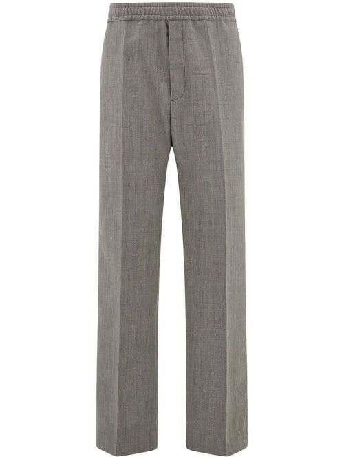 Drawstring-waist trousers - Black
