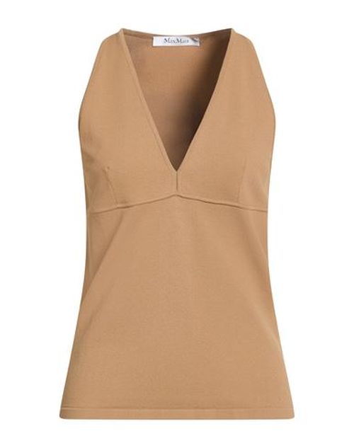 Sfilata Woman Top Camel Size L Viscose, Polyester