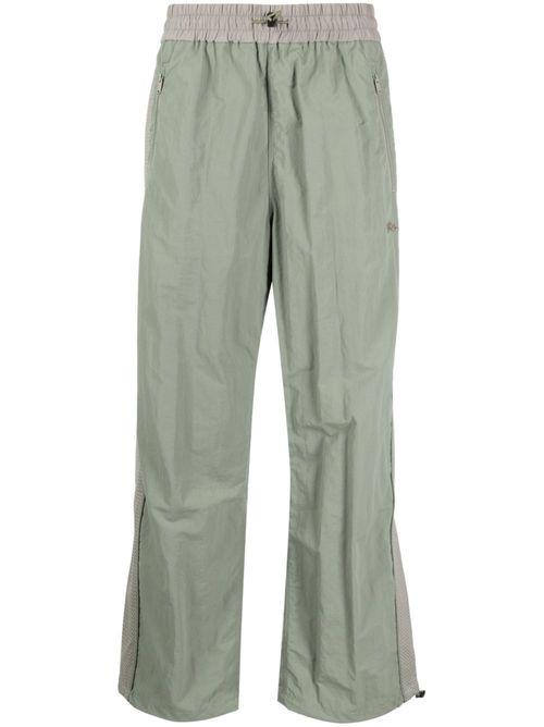 Drawstring-waist track pants - Green