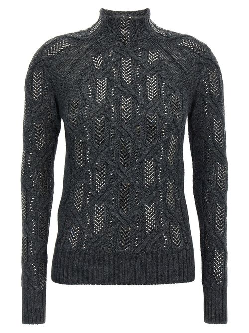Crystal Braid Sweater