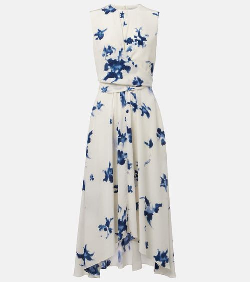 Penny floral silk wrap dress