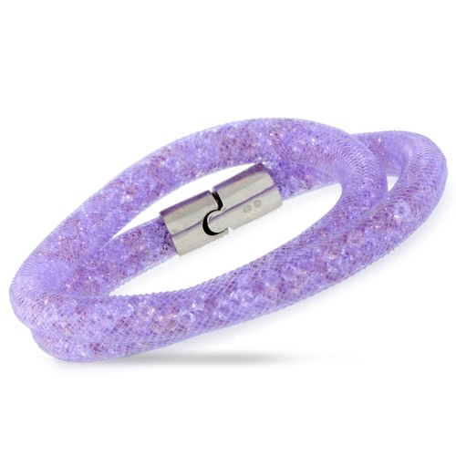 Stardust Mauve Crystal Double Bracelet