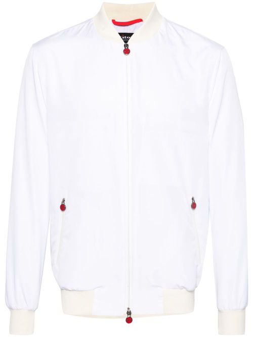 Zipped bomber jacket - White