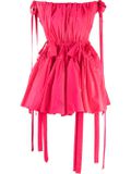 Off-shoulder ruched mini dress - Pink